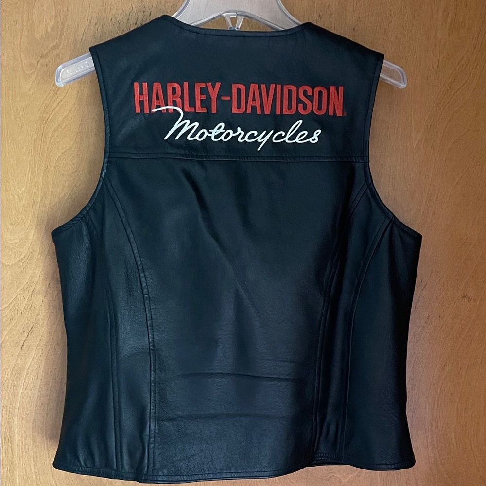 Harley-Davidson Black Leather Vest - Picture 3 of 3